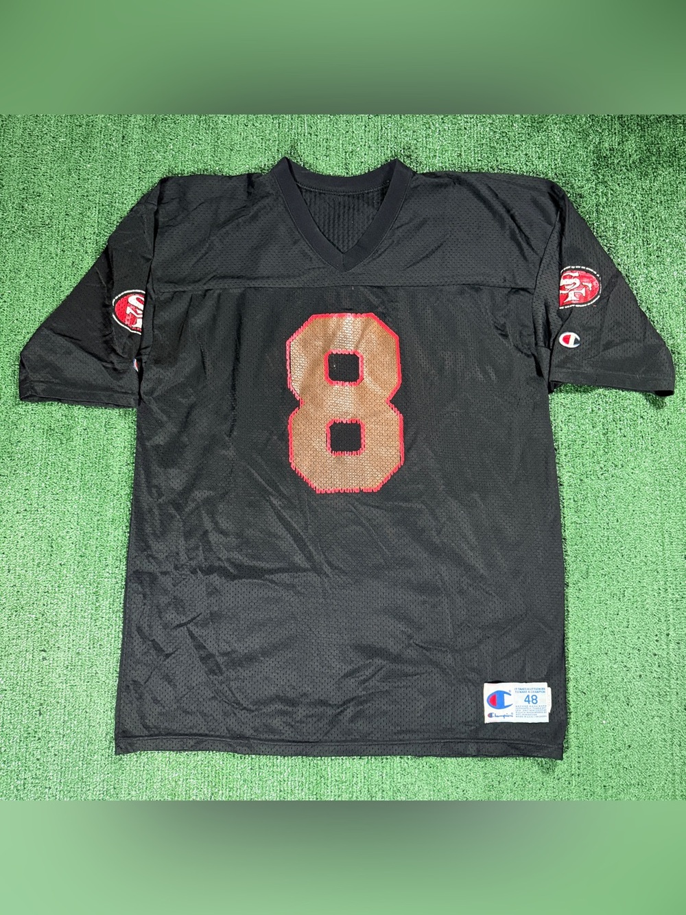 Vintage 90s Champion San Francisco 49ers NFL Football Jersey Size 48 Large